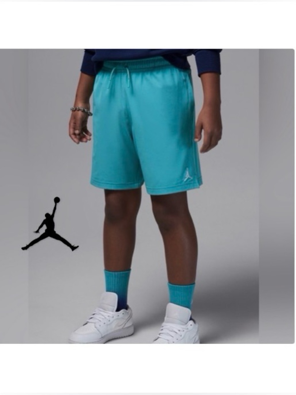 NWT [Jordan] Jumpman Play Shorts Washed Teal Big Kids Multiple Sizes S M L XL